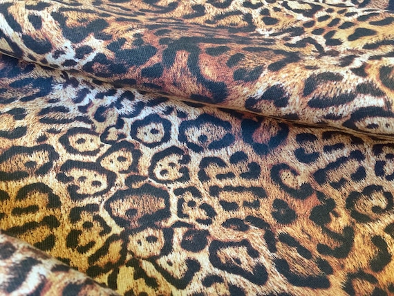 PANTHER LEOPARD Print Cotton Fabric Material animal print | Etsy