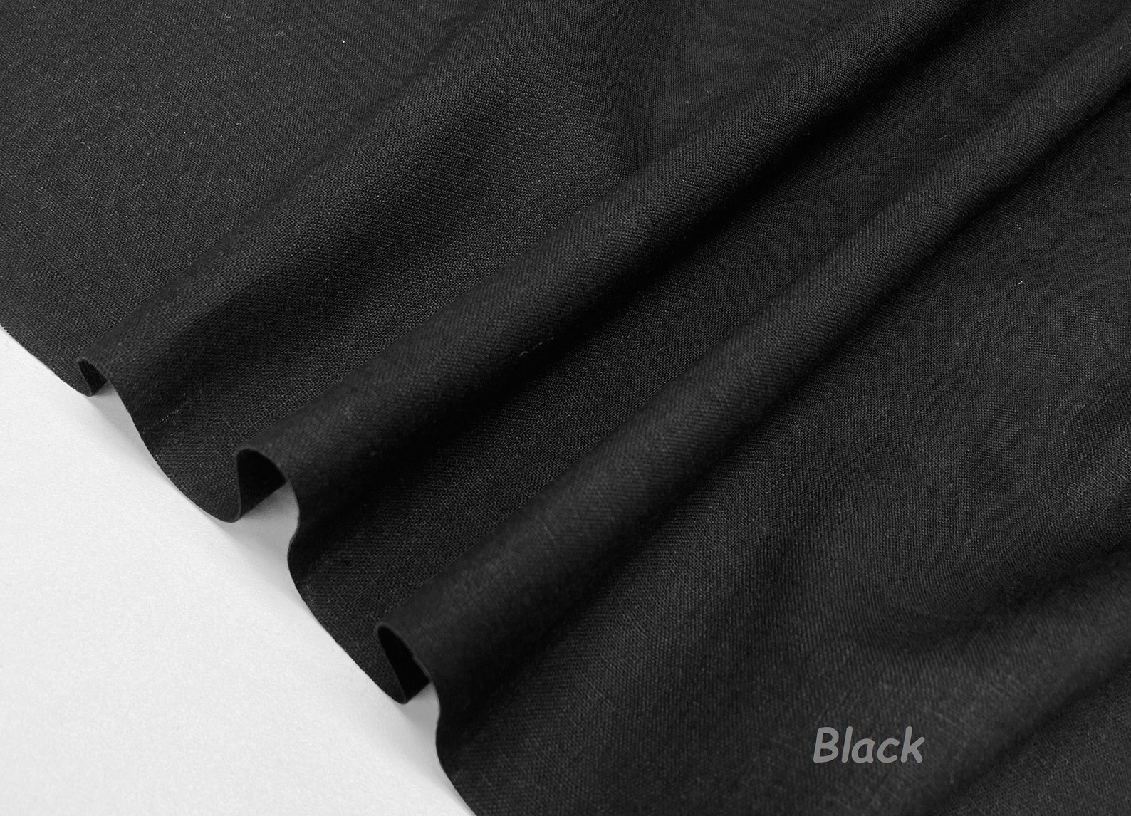 Plain Linen Cotton Blend Fabric Textile for Home Decor Etsy