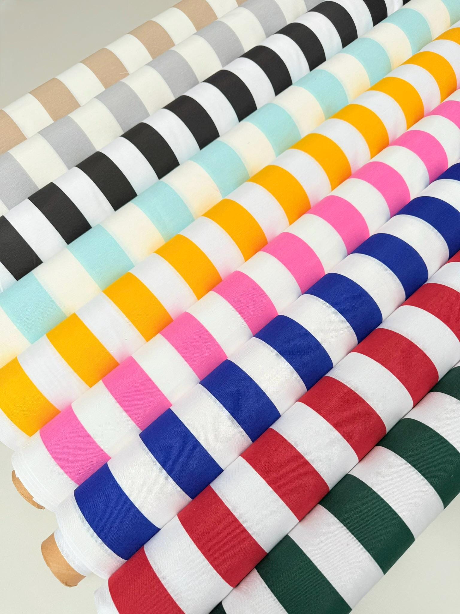 Tela Rayas Algodón. 100% Algodón. Ancho De 1,6 Metros. Precio X Metro