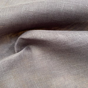 Extra Wide 100% Linen Fabric - Soft Linen Material for Home Decor, Curtains, Clothes - 118"/ 300cm wide - Plain GREY PLUM