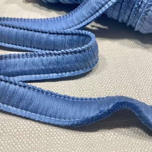 Frangia in Cotone Spazzolato – Passamaneria con Nappe 30mm – Cuscini, Tende, Arredo – Blu Denim #3