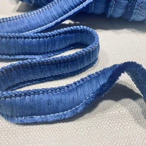 Frangia in Cotone Spazzolato – Passamaneria con Nappe 30mm – Cuscini, Tende, Arredo – Blu #4