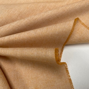 Linnen Look Effen Culla Stof Inrichting Gordijn Bekleding Dressmaking Katoen Materiaal 55 &quot;/140cm Breed Canvas - GELE MOSTERD