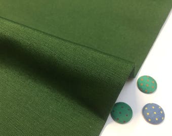 DARK GREEN Plain Ottoman Fabric For Curtains Upholstery Cotton Canvas Material - 55"/140cm Wide