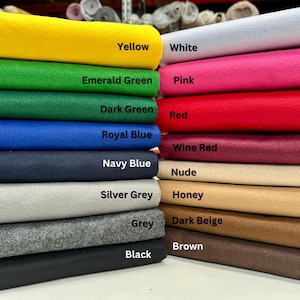 Felt Fabric Material Craft Plain Colours Soft Polyester - 102cm Wide