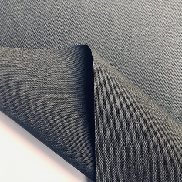 Charcoal Grey Plain DRALON Outdoor Fabric Solid Acrylic Teflon Waterproof Upholstery Material For Cushion Gazebo Beach - 125"/320cm Wide