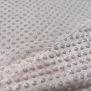 Tessuto Fleece Super Morbido Dimple DOT Coperta Coccolosa Materiale Morbido per Bambini - 160cm di Larghezza - Blush Pink
