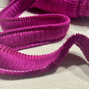 Frangia in Cotone Spazzolato – Passamaneria con Nappe 30mm – Cuscini, Tende, Arredo – Fucsia #10