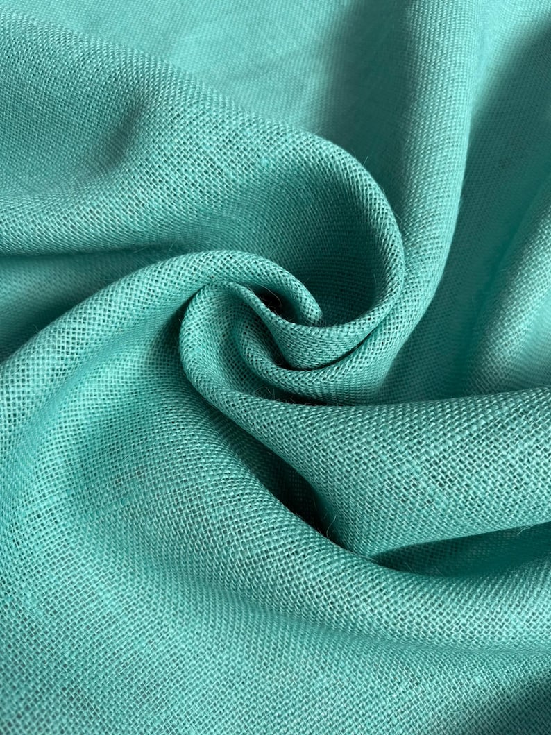 Tela de Yute Teñida - Arpillera Colorida para Bodas, Caminos de Mesa, Cortinas - 62 Pulgadas de Ancho JADE