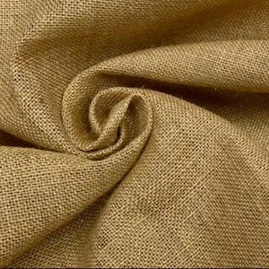 Tela de Yute Teñida - Arpillera Colorida para Bodas, Caminos de Mesa, Cortinas - 62 Pulgadas de Ancho NATURAL