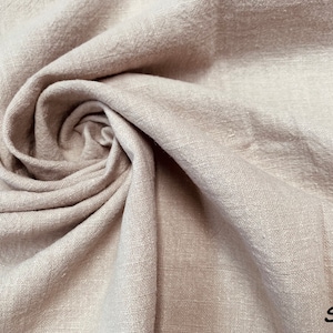 Stone Washed Pure Plain Linen Fabric Material 100% Linens Home Decor Bedding Clothes Curtains 55 140cm Wide SAND