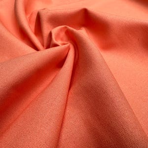 Tela Clásica de Mezcla de Lino y Algodón Ligera para Decoración del Hogar, Ropa de Cama, Ropa, Cortinas – 140 cm de Ancho Peach Pink