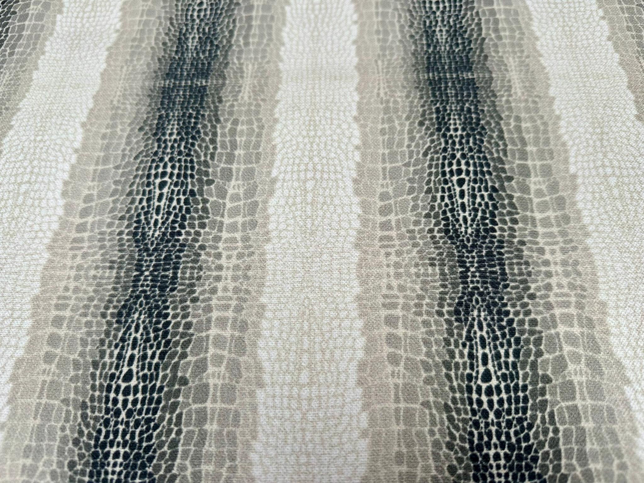 Python Skin Digital Beige Snake Skin Digital Print Fabric – Striped Python Animal Design ...