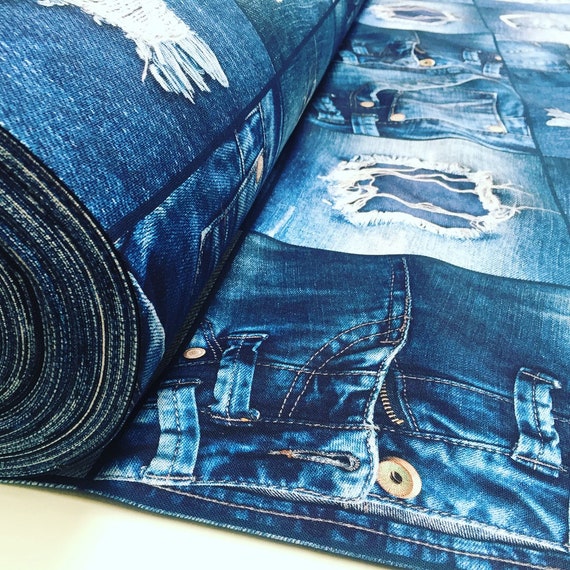 denim patch work