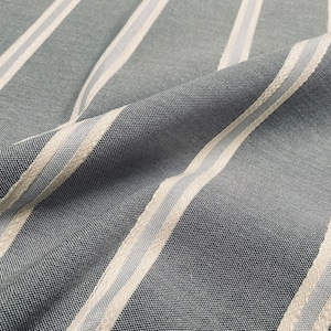 Tessuto a righe jacquard effetto lino, decorazioni per la casa, materiale per tappezzeria per tende, larghezza 280 cm, colore Carbone