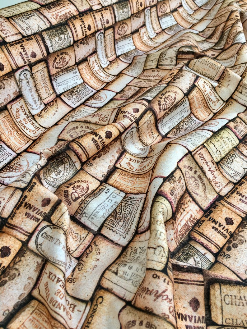RUSTIC CORK Cotton Fabric Material for Curtain Upholstery Dress Cloth Extra Wide Canvas 280cm