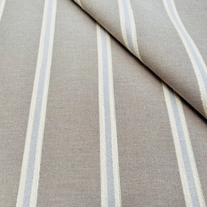 Tessuto a righe jacquard effetto lino, decorazioni per la casa, materiale per tappezzeria per tende, larghezza 140 cm, colore beige