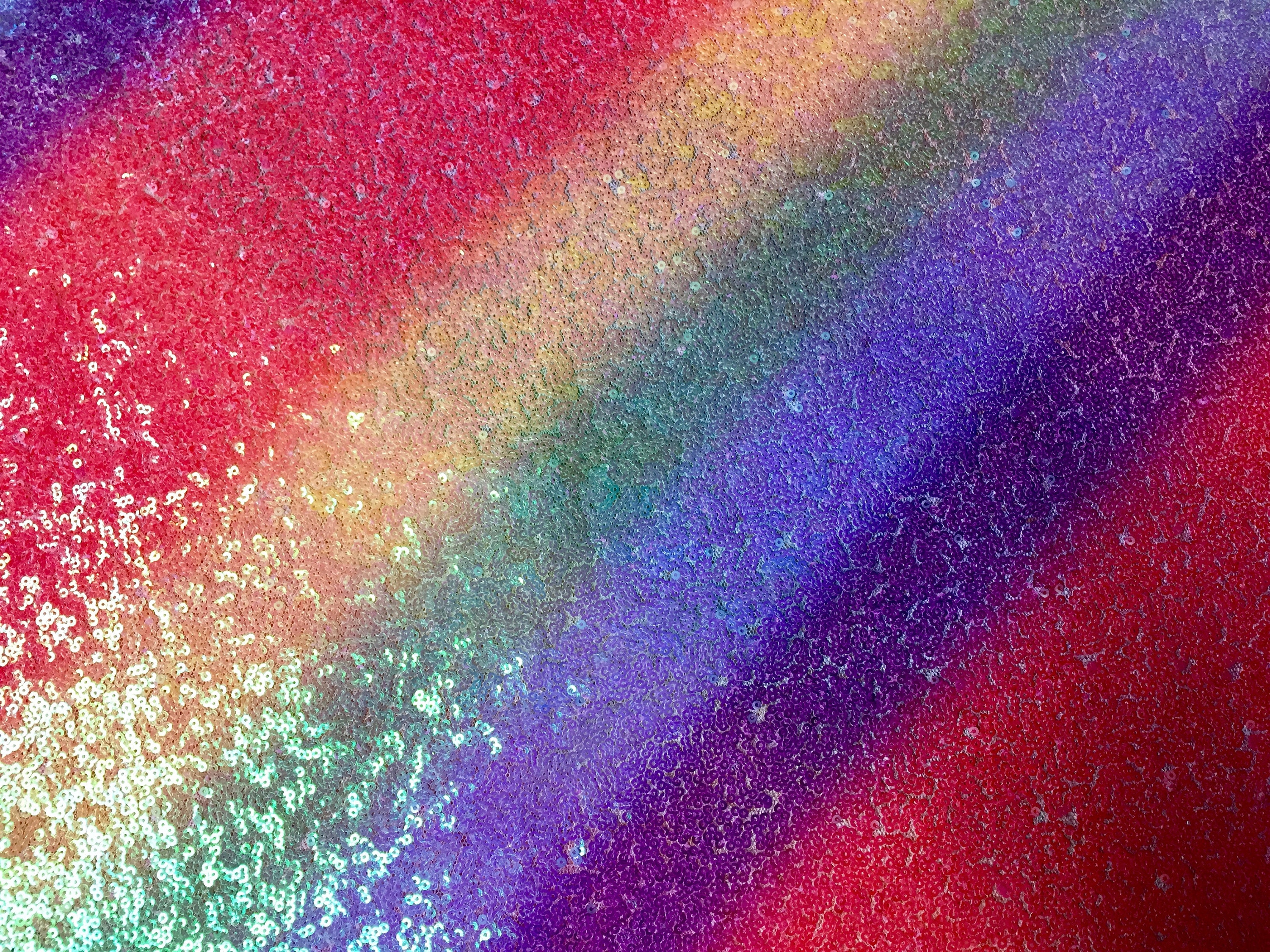 3mm Sparkling GAY PRIDE Striped Rainbow Sequins Material 2 Way Stretch Fish  Scales Fabric for Masks Carnival Crafts 51/130cm Wide 