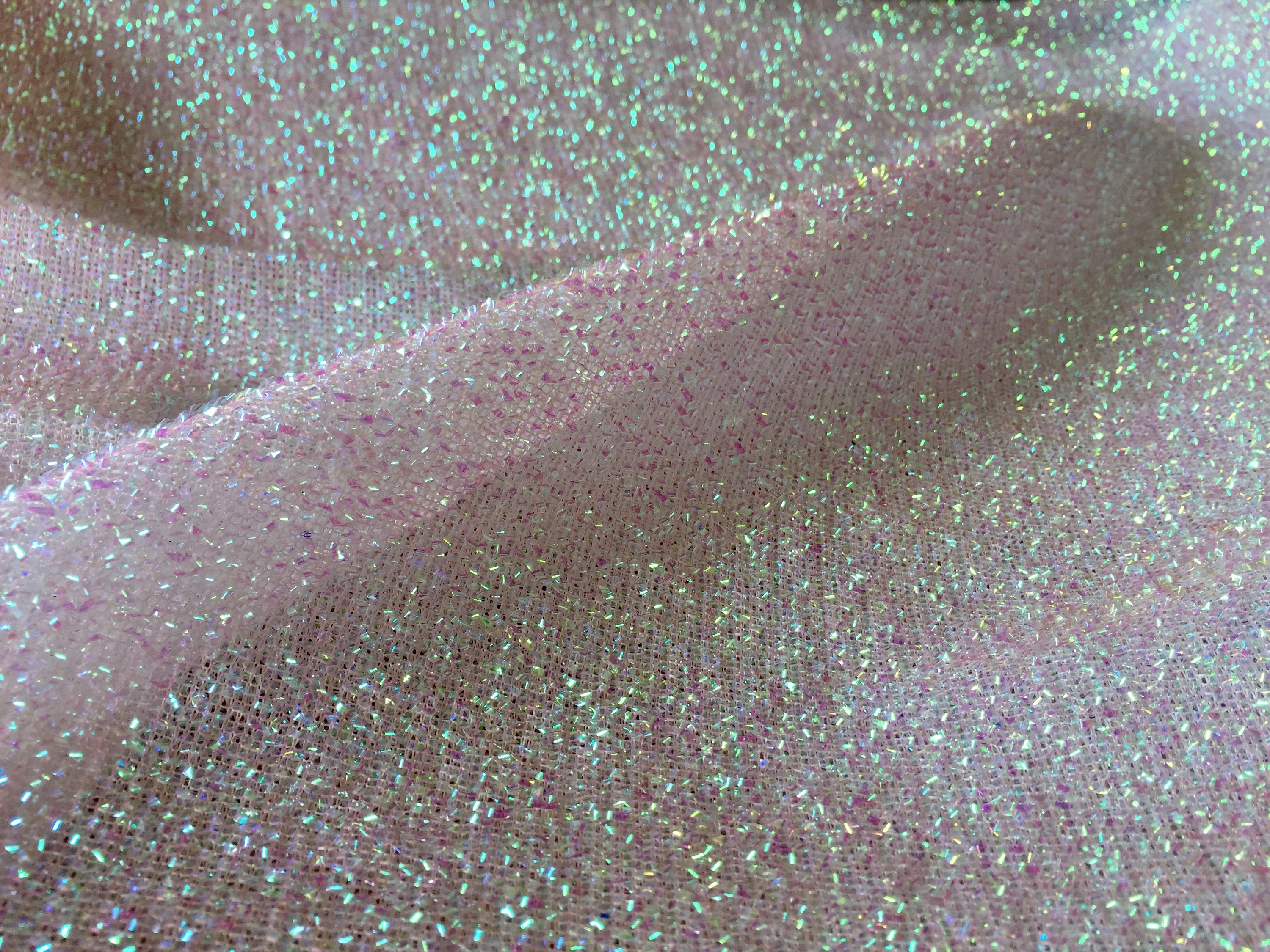 Lightweight Metallic Lurex Fabric Stretch Jersey Material - Sparkling  SILVER Glitter - 150cm wide - Lush Fabric