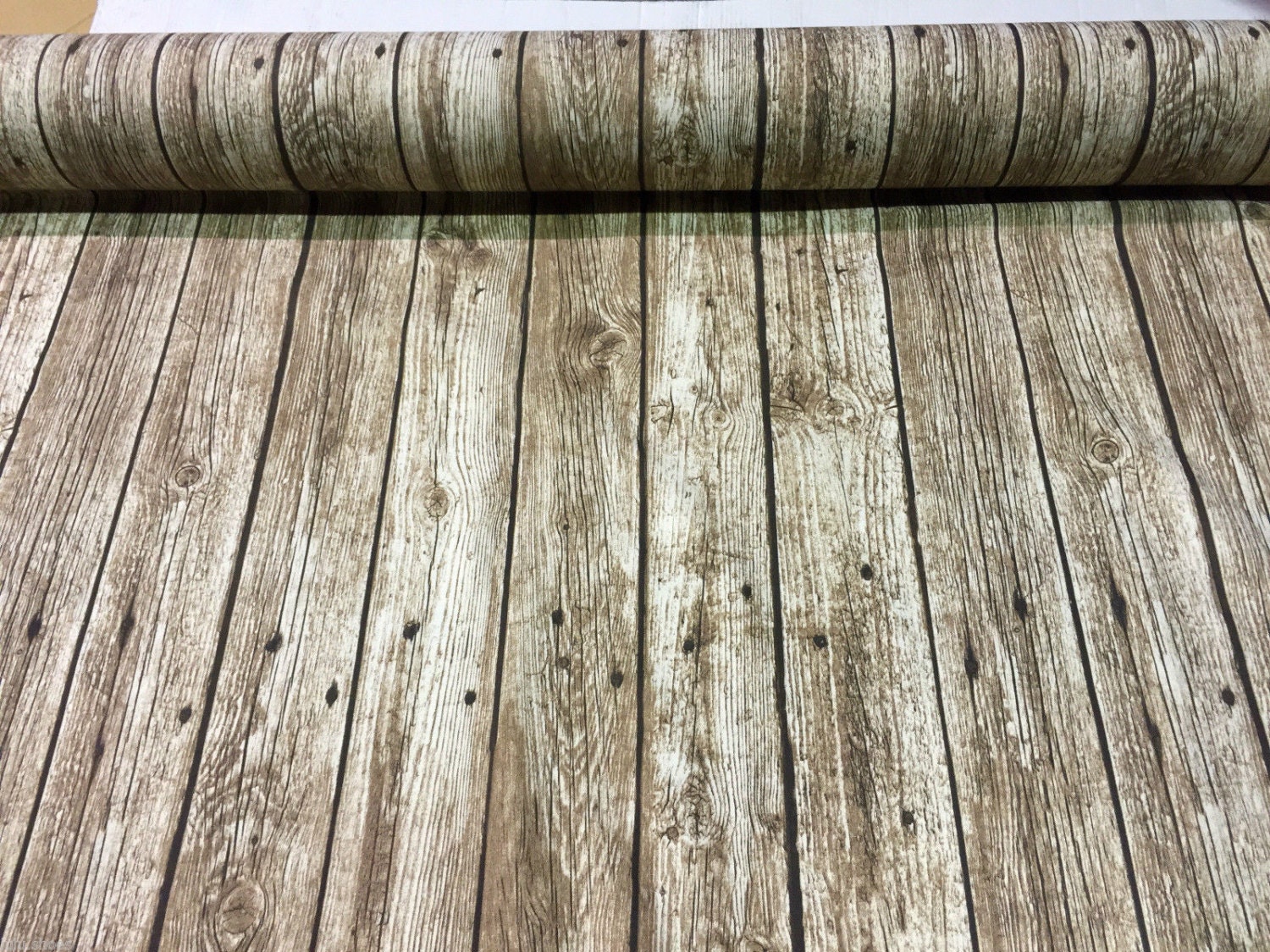 FLOORBOARD WOOD PLANK Curtain Upholstery Fabric Material /Extra Width 280cm wide 