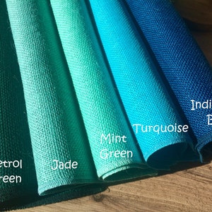 12&#39;&#39; wide Rustic Burlap Jute Runners For Events, Weddings, Home - Jute Hessian Table Runner - Green, Jade, Mint, Turquoise, Blue -ANY LENGTH