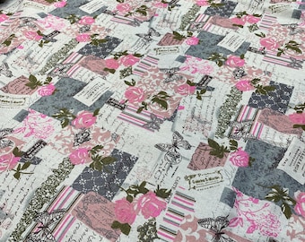 France＊フランスリネン～Butterfly＆倉敷帆布生地～ファスナー付ショルダーバッグ・リュックにも◎ハンドメイド Stof France. Butterfly Toile Natural 58 Inches Wide LINEN - Etsy