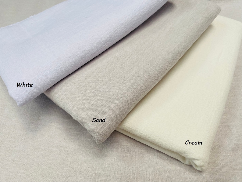 Stone Washed Pure Plain Linen Fabric Material 100% Linens Home Decor Bedding Clothes Curtains 55 140cm Wide image 10