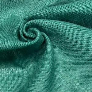 Tela de Yute Teñida - Arpillera Colorida para Bodas, Caminos de Mesa, Cortinas - 62 Pulgadas de Ancho PETROL GREEN