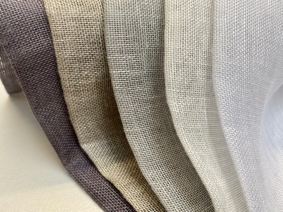 Extra Wide 100% Linen Fabric Soft Linen Material for Home Decor, Curtains,  Clothes 118/ 300cm Wide Plain NATURAL 