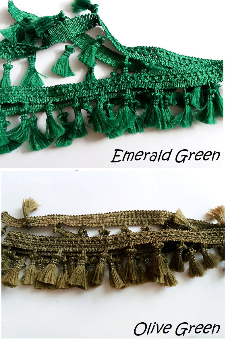 Fringe Tassel Trim Garland Bobble Ribbon Tape With Tassels Etsy