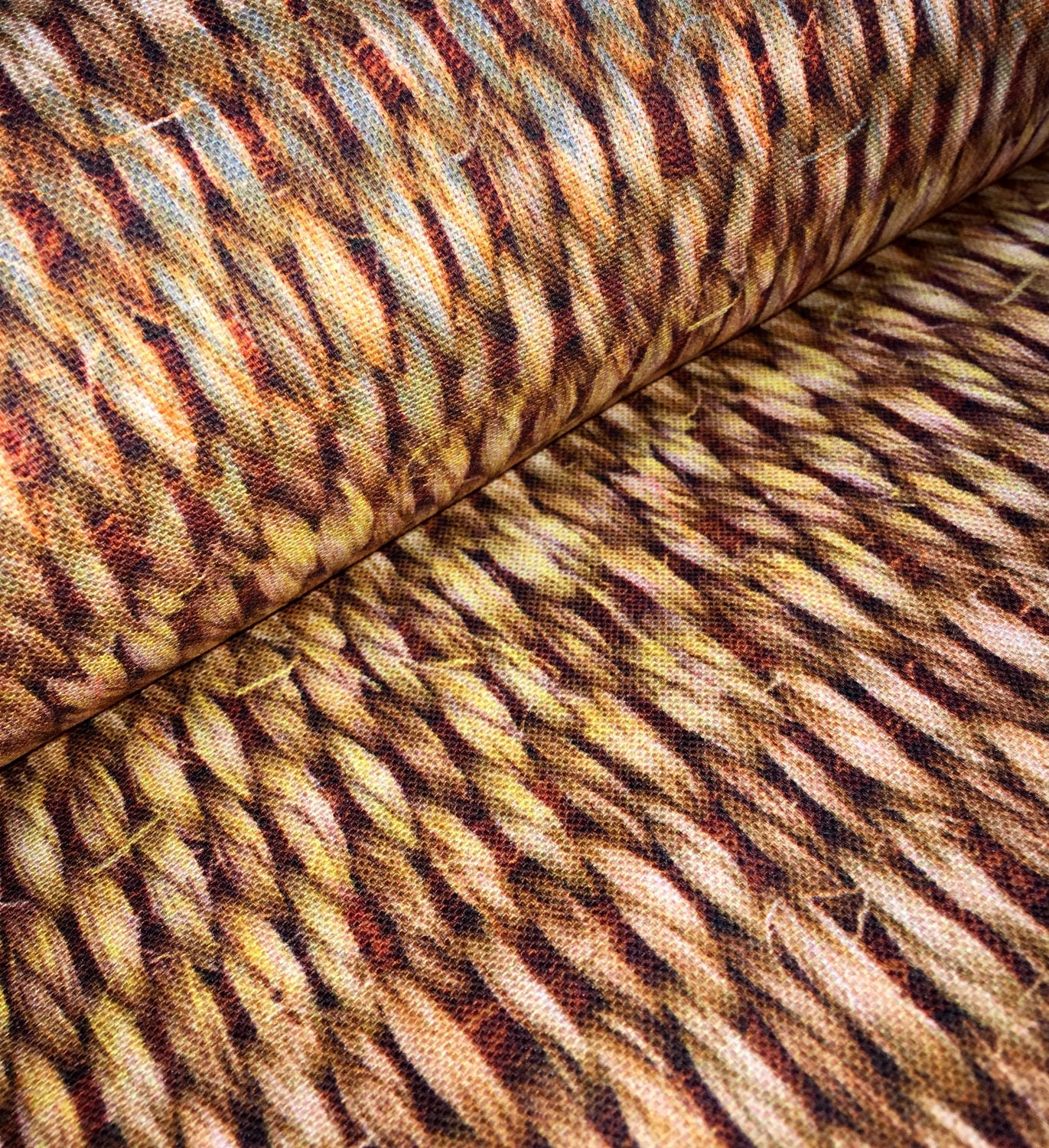 Sisal Fibre Ropes Matting Effect Brown Digital Print Fabric Etsy UK