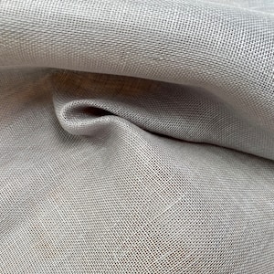 Extra Wide 100% Linen Fabric - Soft Linen Material for Home Decor, Curtains, Clothes - 118"/ 300cm wide - Plain GREY