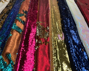 Relaxdays Federa Paillettes Reversibili Bicolore, Copri-Cuscino Sirena, Decorativo, Nero-Argento