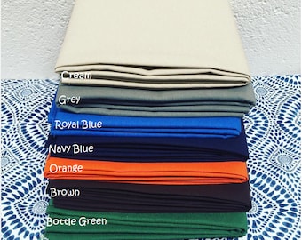 Waterproof Outdoor Ottoman Fabric Soft Teflon Material Plain Colours for cushion, gazebo, beach - 140cm wide