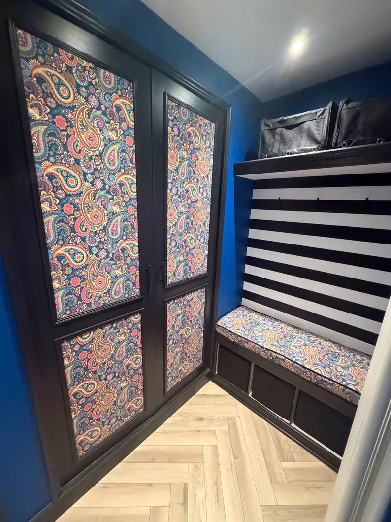 Blue Paisley Designer Cotton Fabric, Floral Paisley Print – Ideal for Curtains, Home Decor & Upholstery, 55″ Wide (Sold by the Metre) image 6