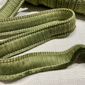 Frangia in Cotone Spazzolato – Passamaneria con Nappe 30mm – Cuscini, Tende, Arredo – Verde Kaki #20