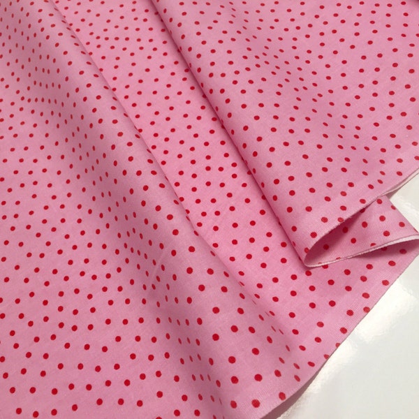 Cath Kidston Ikea ROSALI 100% Cotton Fabric Material floral roses - 150cm/59" wide -  Pink spots