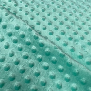 Tessuto Pile Supersoft Dimple DOT – Morbidezza per Coperte Baby – 160cm di Larghezza – Verde Menta