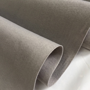 Silver Grey Felt Fabric Material Craft Plain Colours Polyester - 102cm Wide