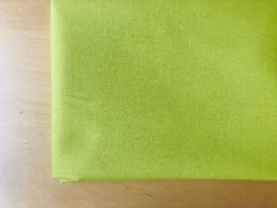LIME GREEN Plain Medium Weight Cotton Fabric for Dressmaking Curtains Light  Upholstery Canvas Material 55/140cm Wide 