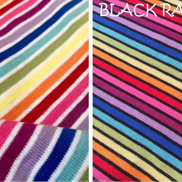 Stripe Knit Fabric Etsy