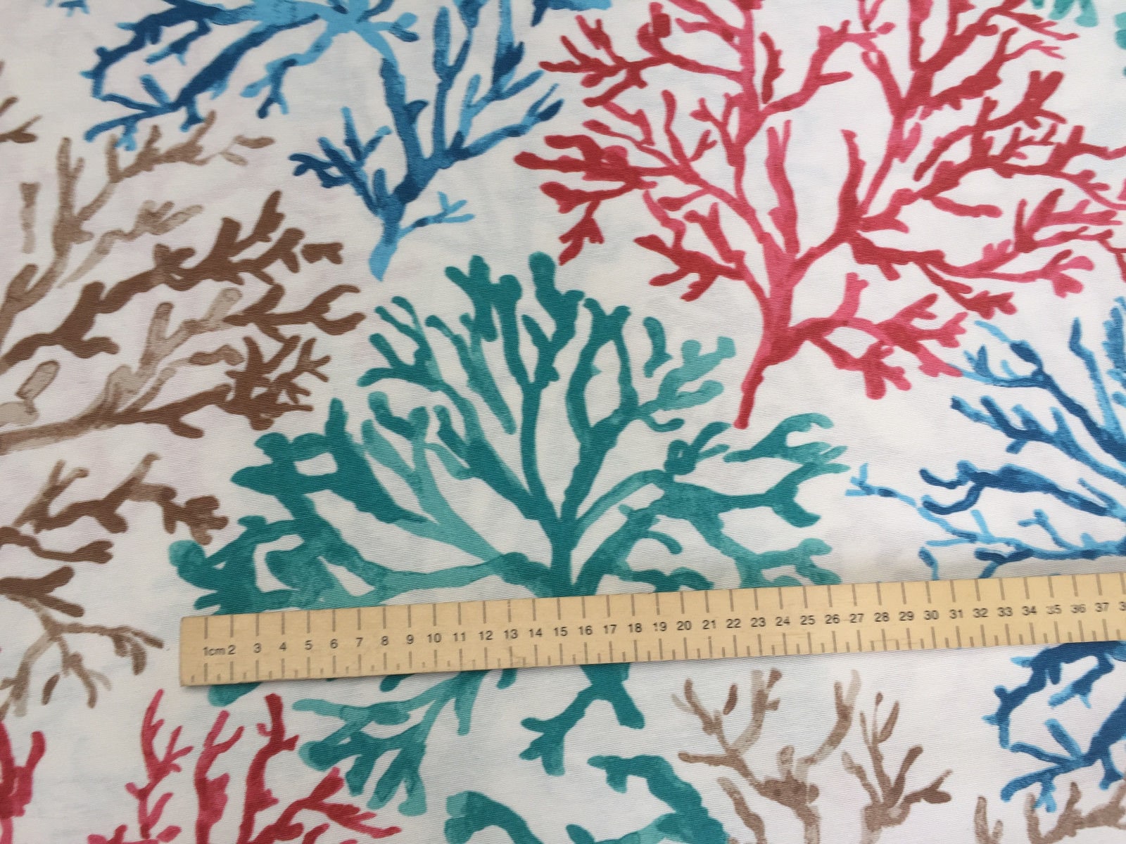 BLUE CORAL REEF Fabric Curtain Upholstery Cotton Material Sea Etsy