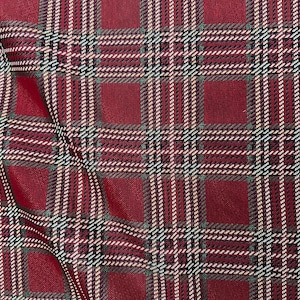 Röd skotsk tartan-gobeläng – Julpläd, klädsel, gobelinmaterial – kuddar, gardiner, hantverk, klädsel – 140 cm bred