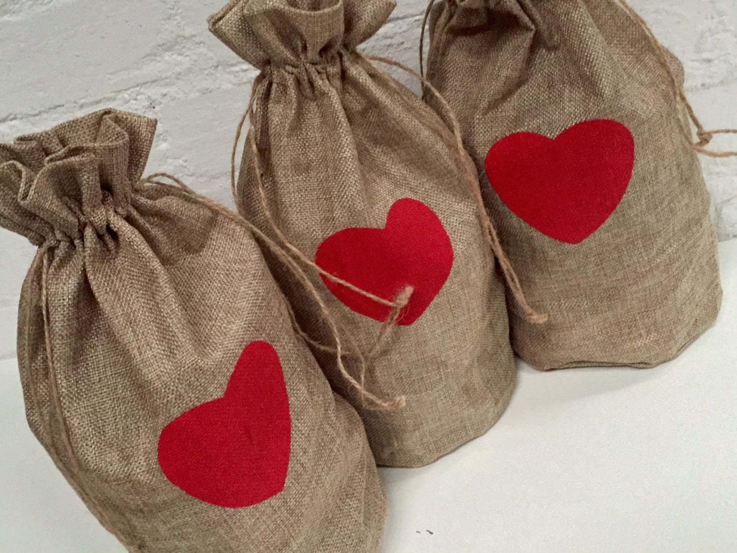 Christmas hessian shop gift bags