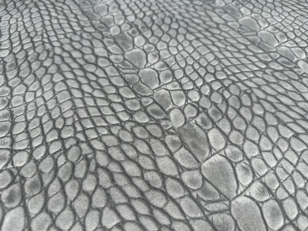 Grey Snake Skin Digital Print Fabric – Python Dragon Animal Design ...