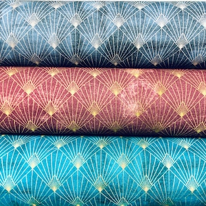 Diamante Art Déco rombo damascato pavone ventaglio tessuto arredamento tende, materiale di rivestimento 140 cm di larghezza