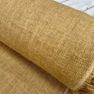 Glitter HESSIAN 100% JUTE stof Ontslagmateriaal - 10oz fijne natuurlijke jute voor bruiloft, tafelloper, gordijnen - 160 cm of 62" breed
