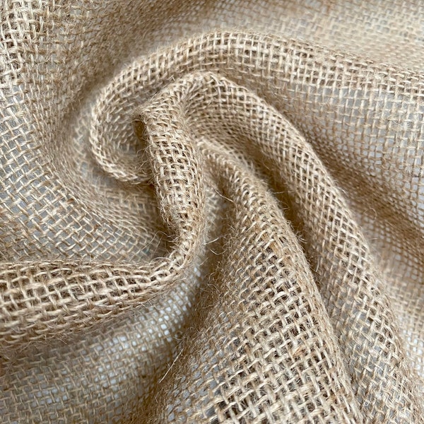 New Hessian SCRIM Netting Jute Fabric Sacking Material - Fine Natural Burlap Raffia Garden Net - 120cm / 47" wide