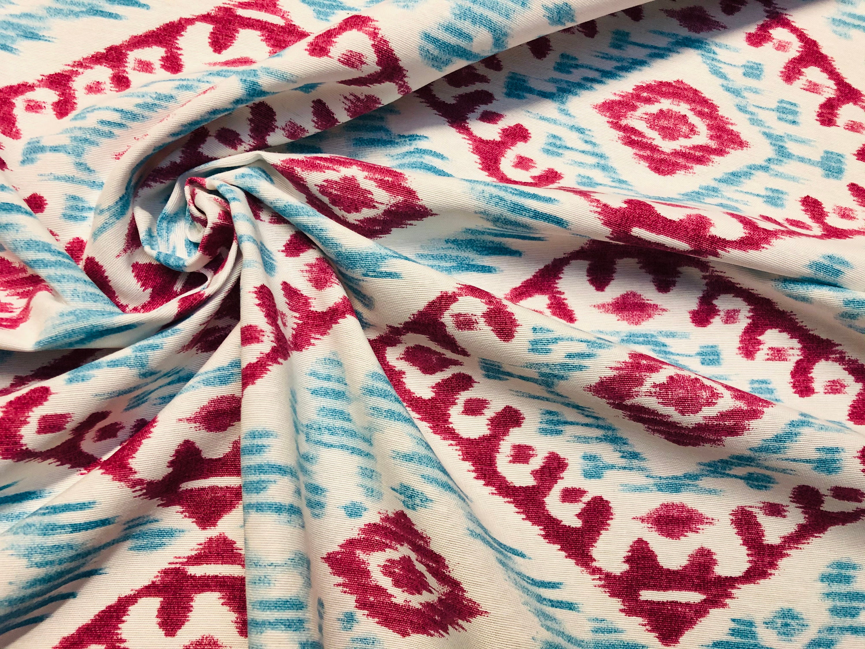 Mexicaans tafelzeil floral lichtblauw kopen