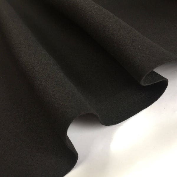 Black Felt Fabric Material Craft Plain Colours Polyester - 102cm Wide